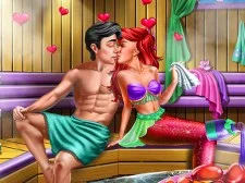 Mermaid Sauna Flirting